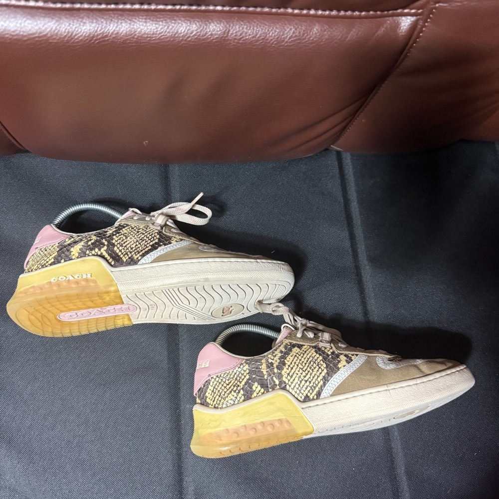 Coach‎ Womens Snake Print Fashion Sneakers Size 8B Designer Casual Shoes - Picture 10 of 15